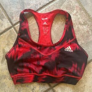 Adidas Black and Red Sports Bra